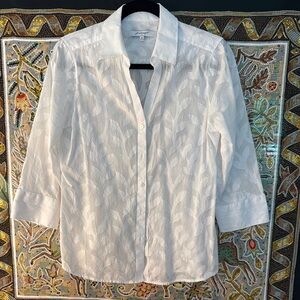 Bundle for $7: Fox Croft White Textured Blouse